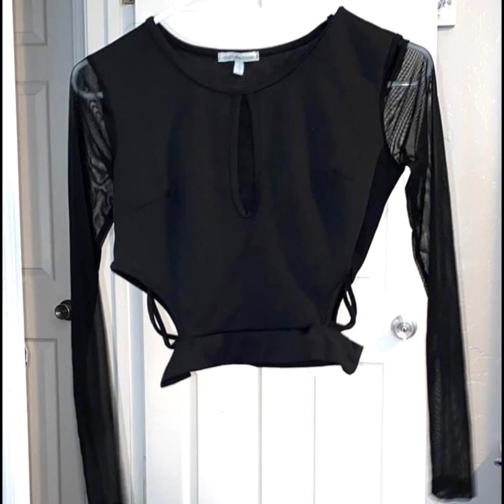 Small black crop top